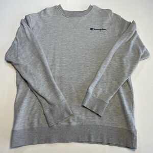 Champion Men's Light Gray Crewneck Sweater Size L